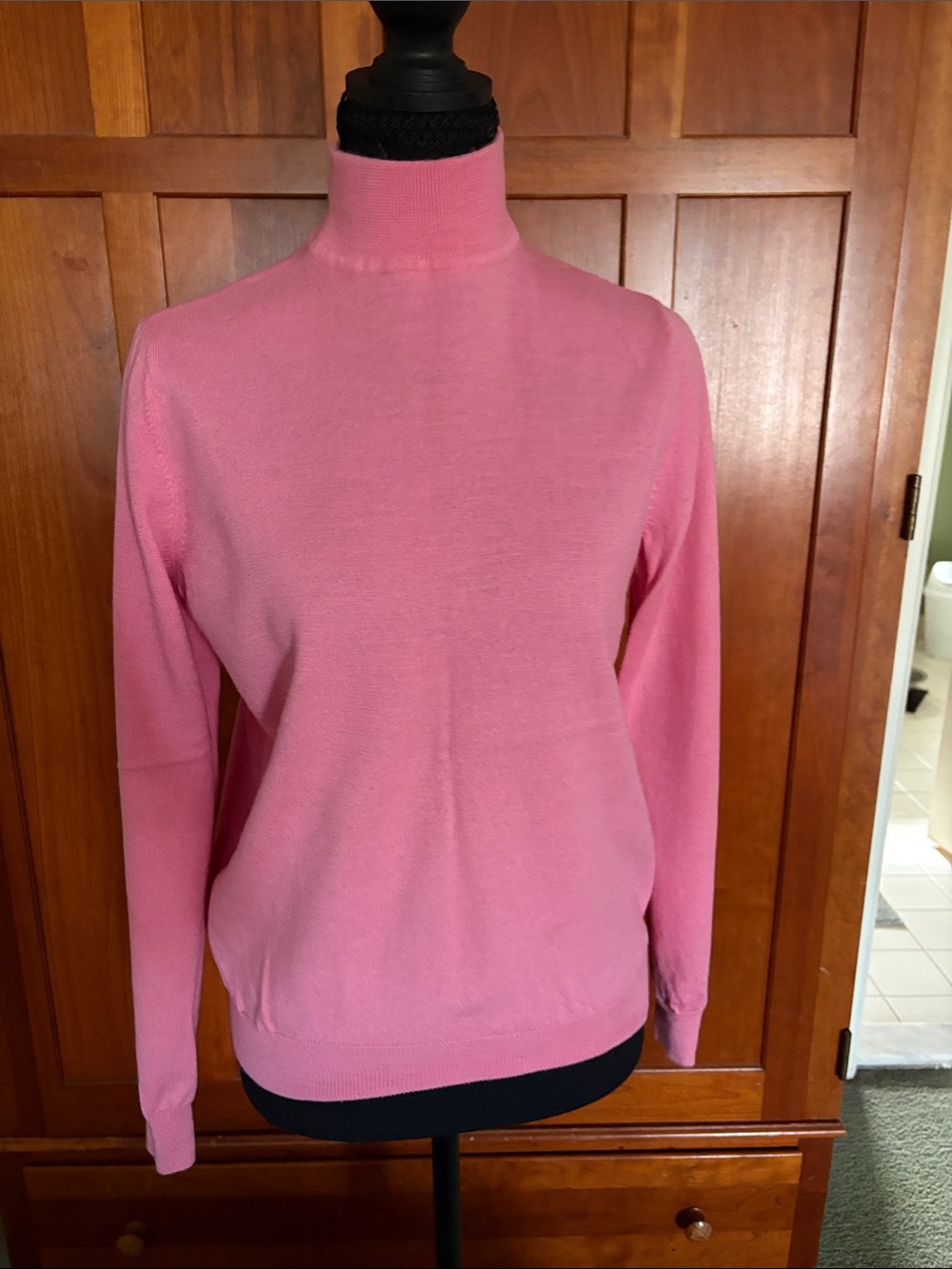 Vintage Charter Club Pink Turtleneck Sweater -Merino Wool